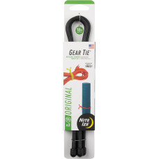 Organizador flexível Nite Ize Gear Tie Reusable Rubber Twist Tie 45,7cm Preto com duas unidades